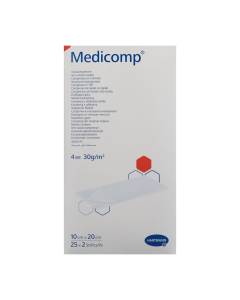 Medicomp 4 plis s30 10x20cm stérile 25 x 2 pce