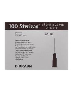 Sterican aigui 26g 0.45x25mm brun luer 100 pce