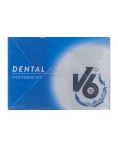V6 dental care chewing gum peppermint