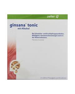 Ginsana (r) capsules molles/tonic avec alcool, liquid oral/tonic à l'arôme de cerise, liquid oral