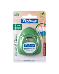 Trisa natural clean fil dentaire 40m mint