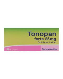 Tonopan forte 25 mg, dragées