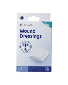Livsane sterile wound dressings 7.5x10cm 5 pce