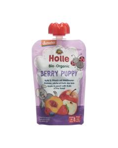 Holle berry puppy pouchy pom pêche frui bois