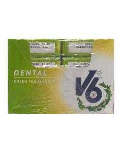V6 dental care chewing gum green tea jasmin