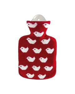 Sänger bouillotte 0.8l housse tricot rouge birds