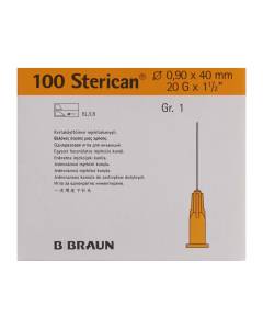 Sterican aigui 20g 0.90x40mm jaune luer 100 pce
