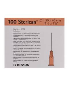 Sterican aigui 18g 1.20x40mm rose luer 100 pce