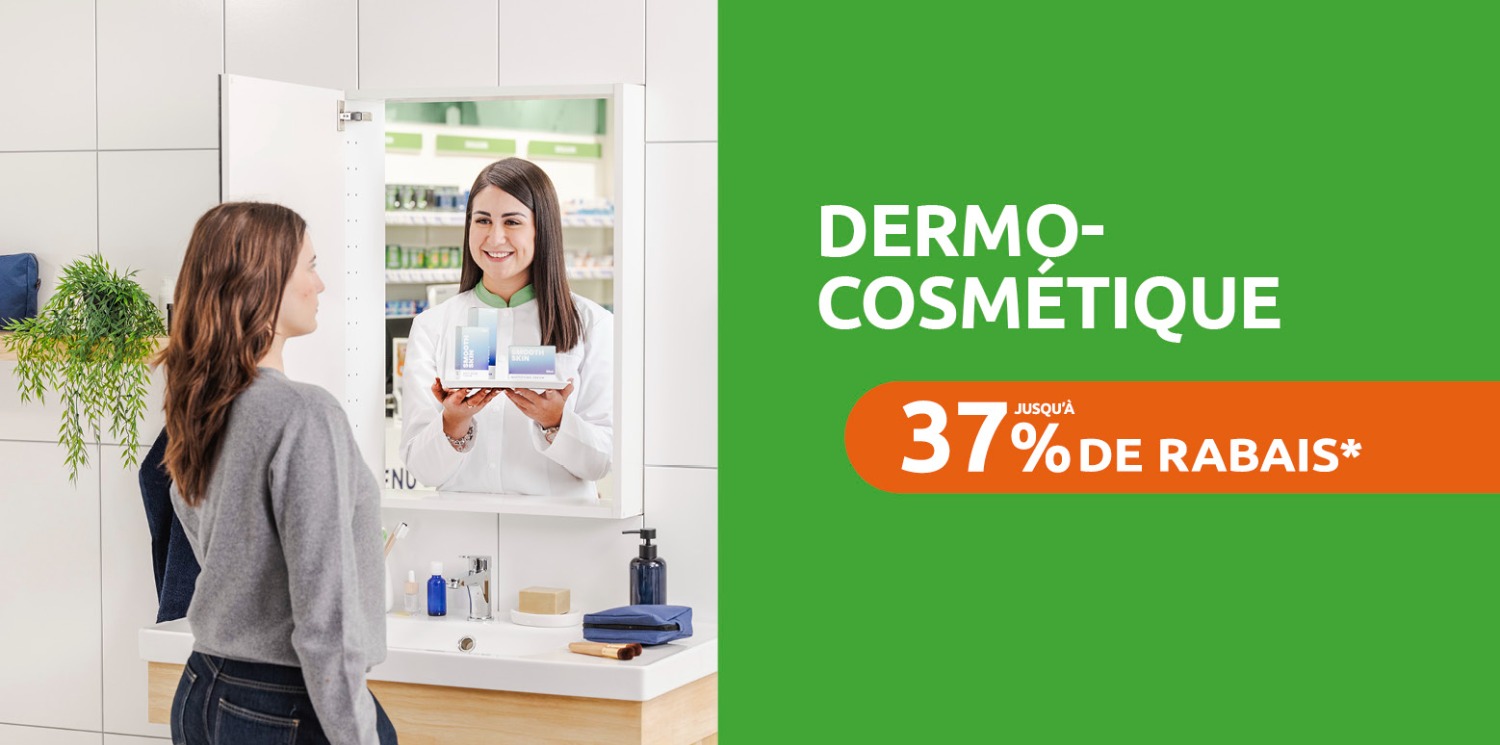 Jusqu'à 37%* de rabais sur la Dermocosmétique