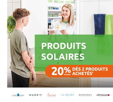 20% dès deux produits sur les produits solaires